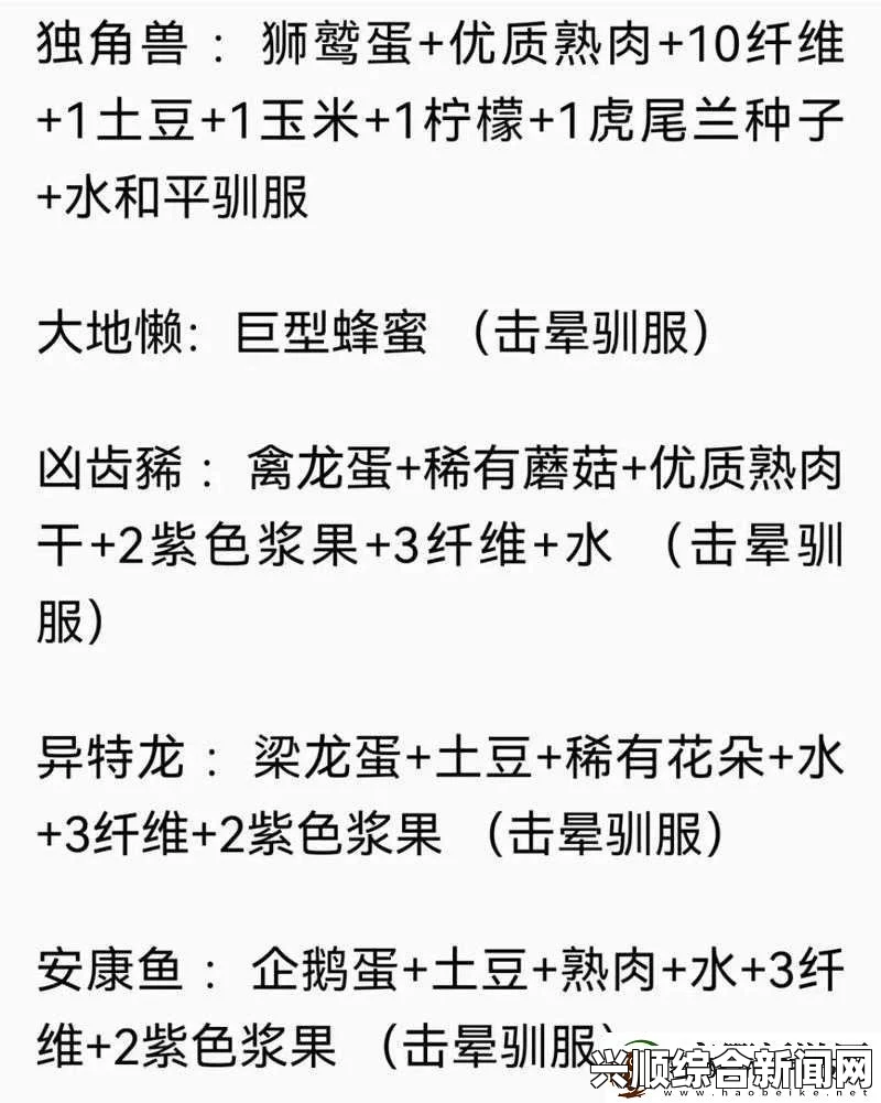 方舟，生存进化驯龙计算器与驯龙所需材料计算器指南