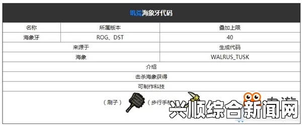饥荒海象牙代码详解
