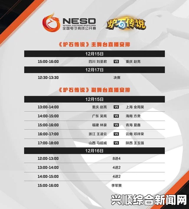 LOL2017 NESO全国电子竞技公开赛赛程